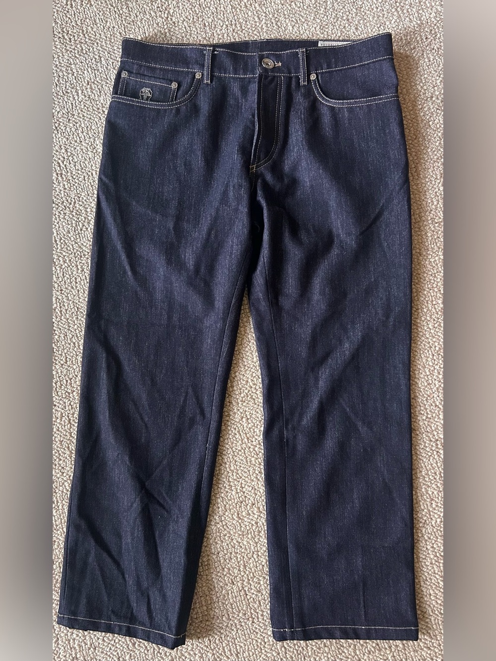 BRUNELLO CUCINELLI Women’s Dark Blue Straight-Leg Jeans